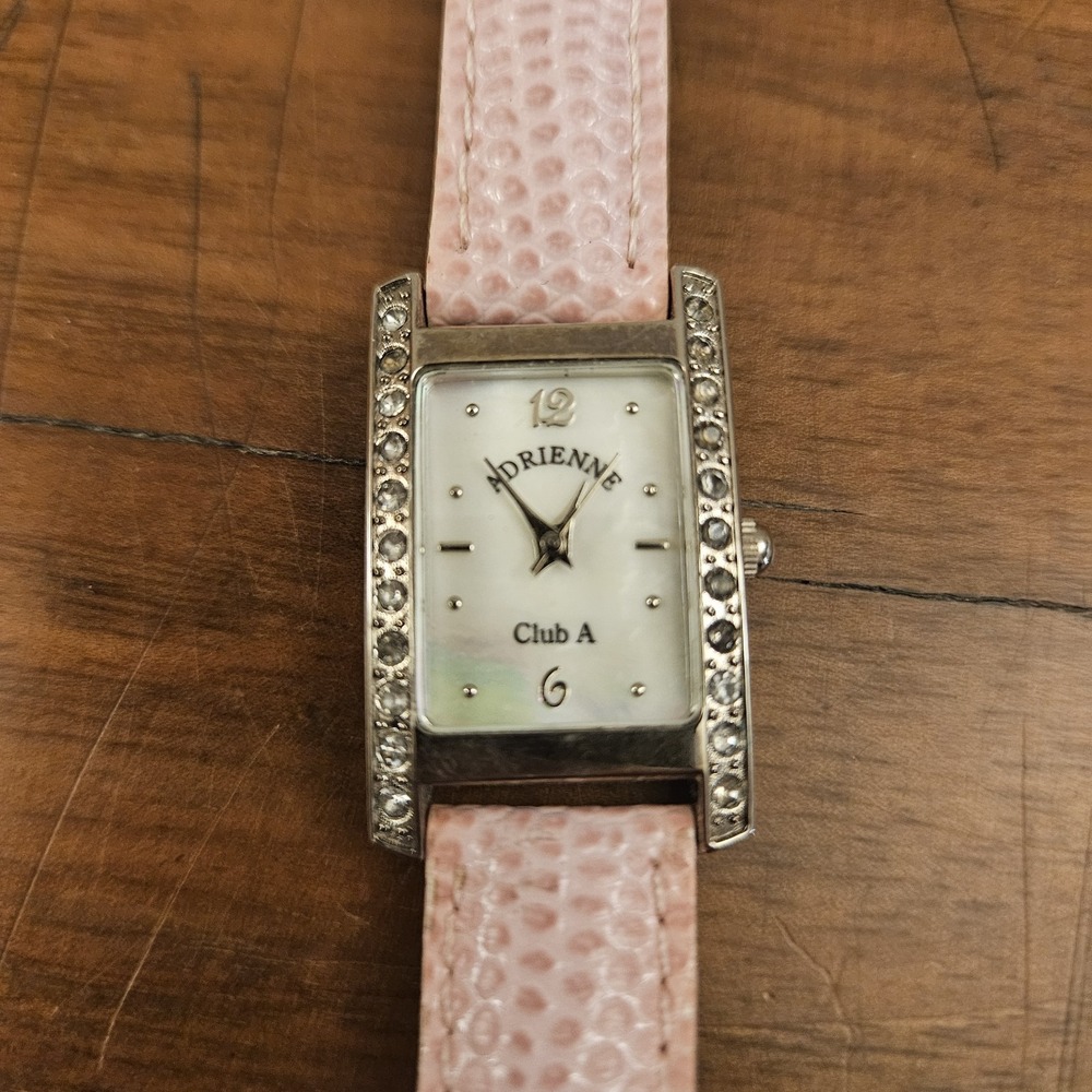 Adrienne Womens Watch Club A Pink Missing Gems Needs Newβ Battery Untested